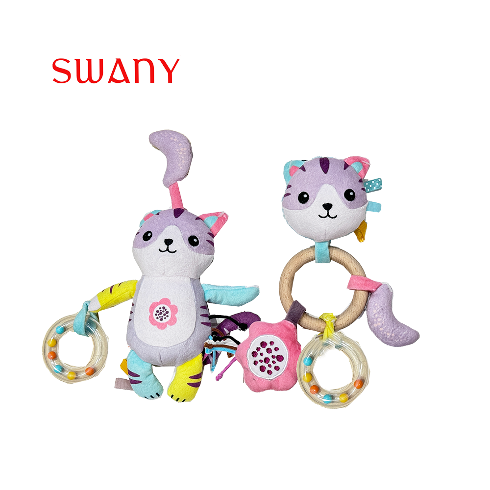 Baby Two-piece Rattle Toy Set of Animal Cat.png