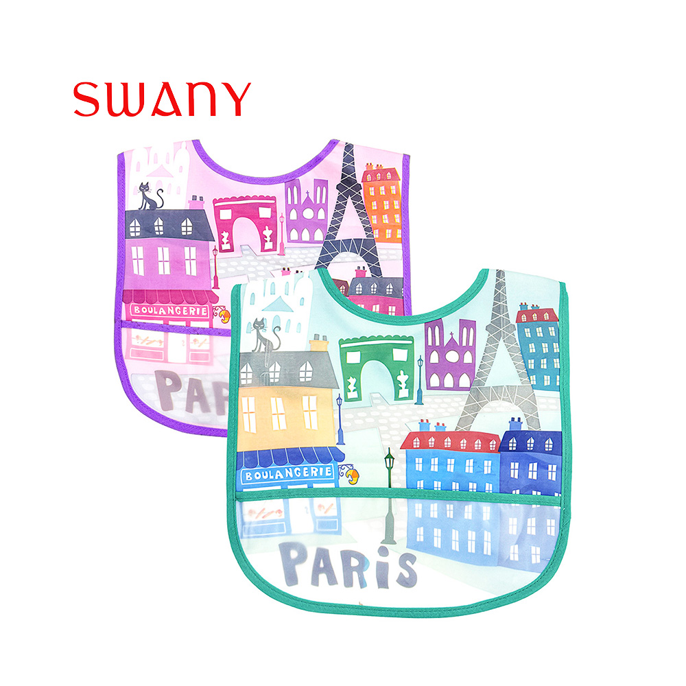 Baby Waterproof Bib with Colored Paris Images.jpg