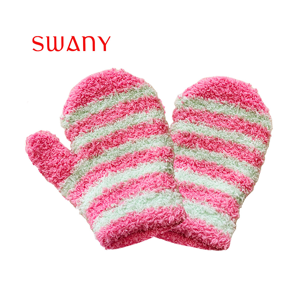 Kids Simple Stripe Cozy Knnited Gloves.jpg