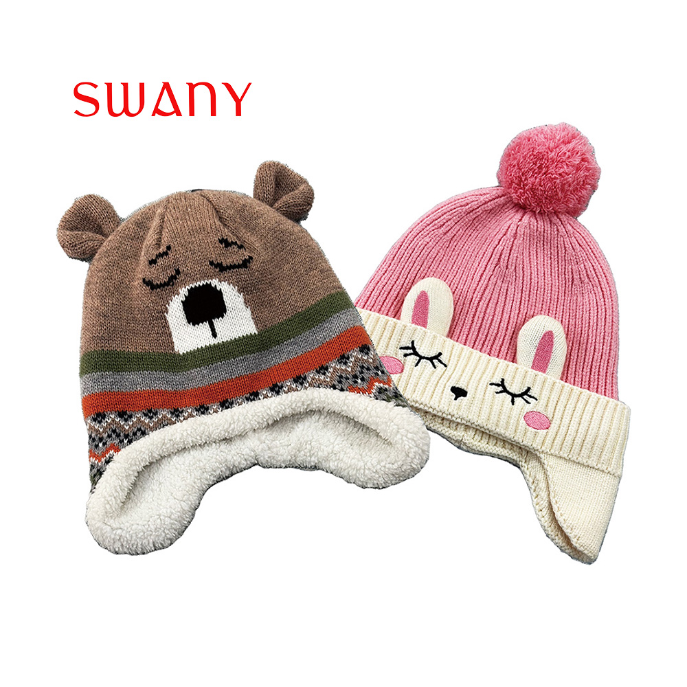 Kids Warm Knitted Hats with Cartoon Images.jpg