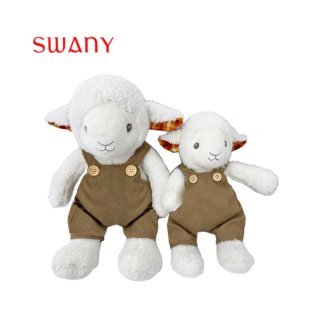 Stuffed Plush Animals Toys Sheep Brothers Wearing Suspender Trousers.jpg