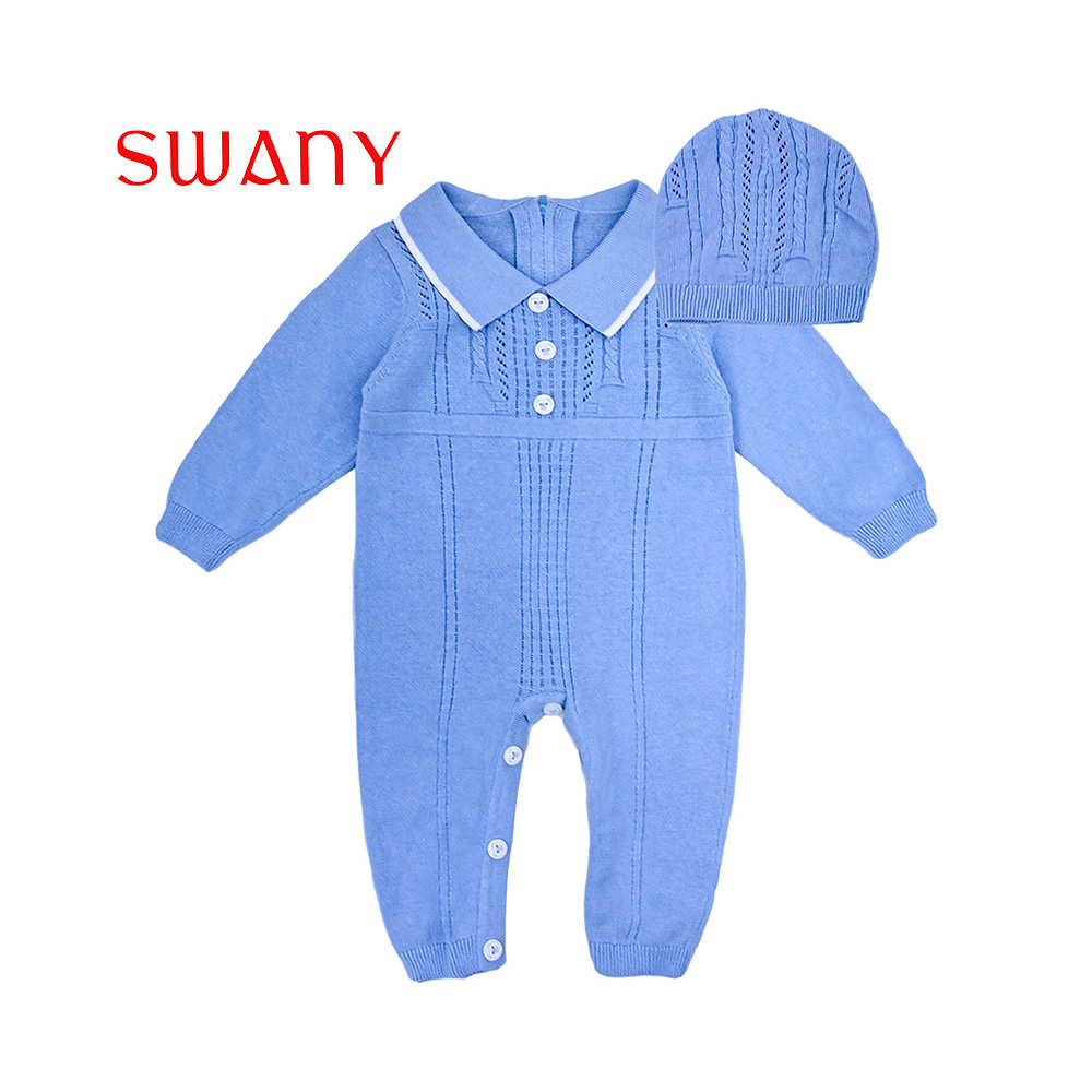 Winter Baby 2pc Set of Knitted Romper  Hat.jpg