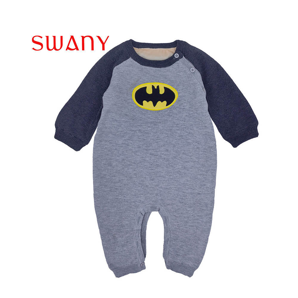 Winter Baby Knitted Romper Plus fleecy Thick Cotton Sweater Babys outerwear.jpg